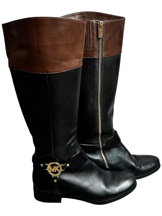 Michael Kors Shoes - Michael Kors Women’s Two-Tone Black and Brown Leather Boots Size 9 1/2